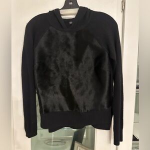 INTERMIX FUR Hoodie Sweater